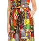 Sakkas Lelisa Ruffle Off-shoulder Long Jumpsuit w/pockets Wax African Ankara Dutch