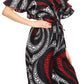 Sakkas Lelisa Ruffle Off-shoulder Long Jumpsuit w/pockets Wax African Ankara Dutch