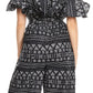 Sakkas Lelisa Ruffle Off-shoulder Long Jumpsuit w/pockets Wax African Ankara Dutch