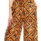 Sakkas Lelisa Ruffle Off-shoulder Long Jumpsuit w/pockets Wax African Ankara Dutch