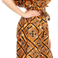 Sakkas Lelisa Ruffle Off-shoulder Long Jumpsuit w/pockets Wax African Ankara Dutch
