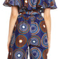 Sakkas Lelisa Ruffle Off-shoulder Long Jumpsuit w/pockets Wax African Ankara Dutch