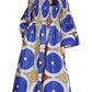 Sakkas Akela Women's Gypsy Peasant Boho Smocked Dress in African Ankara Print