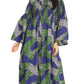Sakkas Akela Women's Gypsy Peasant Boho Smocked Dress in African Ankara Print