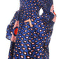 Sakkas Akela Women's Gypsy Peasant Boho Smocked Dress in African Ankara Print