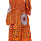 Sakkas Akela Women's Gypsy Peasant Boho Smocked Dress in African Ankara Print
