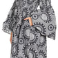 Sakkas Akela Women's Gypsy Peasant Boho Smocked Dress in African Ankara Print