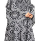 Sakkas Akela Women's Gypsy Peasant Boho Smocked Dress in African Ankara Print