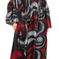 Sakkas Akela Women's Gypsy Peasant Boho Smocked Dress in African Ankara Print