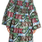 Sakkas Akela Women's Gypsy Peasant Boho Smocked Dress in African Ankara Print