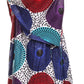 Sakkas Akela Women's Gypsy Peasant Boho Smocked Dress in African Ankara Print