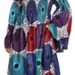 Sakkas Akela Women's Gypsy Peasant Boho Smocked Dress in African Ankara Print