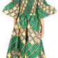 Sakkas Ina Women's African Ankara Print Wide Leg Jumpsuit Dress Of the Shoulder