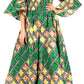 Sakkas Ina Women's African Ankara Print Wide Leg Jumpsuit Dress Of the Shoulder