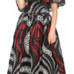 Sakkas Buhle Ruffle Off-shoulder Long Dress Wax African Ankara Dutch Print