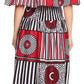 Sakkas Buhle Ruffle Off-shoulder Long Dress Wax African Ankara Dutch Print