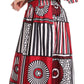 Sakkas Buhle Ruffle Off-shoulder Long Dress Wax African Ankara Dutch Print