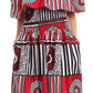Sakkas Buhle Ruffle Off-shoulder Long Dress Wax African Ankara Dutch Print