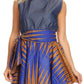 Sakkas Lani Womens Cocktail Sleeveless Hi-Lo Dress in African Print w/Pockets