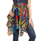 Sakkas Lani Womens Cocktail Sleeveless Hi-Lo Dress in African Print w/Pockets