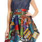 Sakkas Lani Womens Cocktail Sleeveless Hi-Lo Dress in African Print w/Pockets