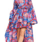 Sakkas Olivia Women's Elegant Cocktail Long Sleeves Party Dress African Print