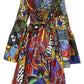 Sakkas Olivia Women's Elegant Cocktail Long Sleeves Party Dress African Print