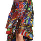 Sakkas Olivia Women's Elegant Cocktail Long Sleeves Party Dress African Print