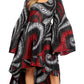 Sakkas Olivia Women's Elegant Cocktail Long Sleeves Party Dress African Print