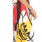 Sakkas Abeni Women's Short Sleeve Casual Print Long Maxi Cover-up Caftan Dress