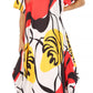 Sakkas Abeni Women's Short Sleeve Casual Print Long Maxi Cover-up Caftan Dress