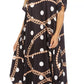 Sakkas Abeni Women's Short Sleeve Casual Print Long Maxi Cover-up Caftan Dress