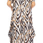 Sakkas Abeni Women's Short Sleeve Casual Print Long Maxi Cover-up Caftan Dress