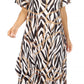 Sakkas Abeni Women's Short Sleeve Casual Print Long Maxi Cover-up Caftan Dress