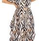 Sakkas Abeni Women's Short Sleeve Casual Print Long Maxi Cover-up Caftan Dress