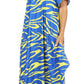 Sakkas Abeni Women's Short Sleeve Casual Print Long Maxi Cover-up Caftan Dress