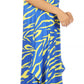 Sakkas Abeni Women's Short Sleeve Casual Print Long Maxi Cover-up Caftan Dress