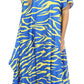 Sakkas Abeni Women's Short Sleeve Casual Print Long Maxi Cover-up Caftan Dress