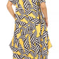 Sakkas Abeni Women's Short Sleeve Casual Print Long Maxi Cover-up Caftan Dress