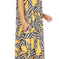 Sakkas Abeni Women's Short Sleeve Casual Print Long Maxi Cover-up Caftan Dress