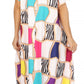 Sakkas Abeni Women's Short Sleeve Casual Print Long Maxi Cover-up Caftan Dress