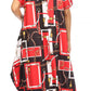Sakkas Abeni Women's Short Sleeve Casual Print Long Maxi Cover-up Caftan Dress