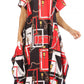Sakkas Abeni Women's Short Sleeve Casual Print Long Maxi Cover-up Caftan Dress