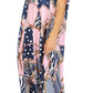 Sakkas Abeni Women's Short Sleeve Casual Print Long Maxi Cover-up Caftan Dress
