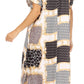 Sakkas Abeni Women's Short Sleeve Casual Print Long Maxi Cover-up Caftan Dress