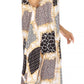 Sakkas Abeni Women's Short Sleeve Casual Print Long Maxi Cover-up Caftan Dress