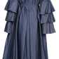 Sakkas Esila Women Chambray Long Sleeve Loose Plain Maxi Shirt Dress High-low Boho