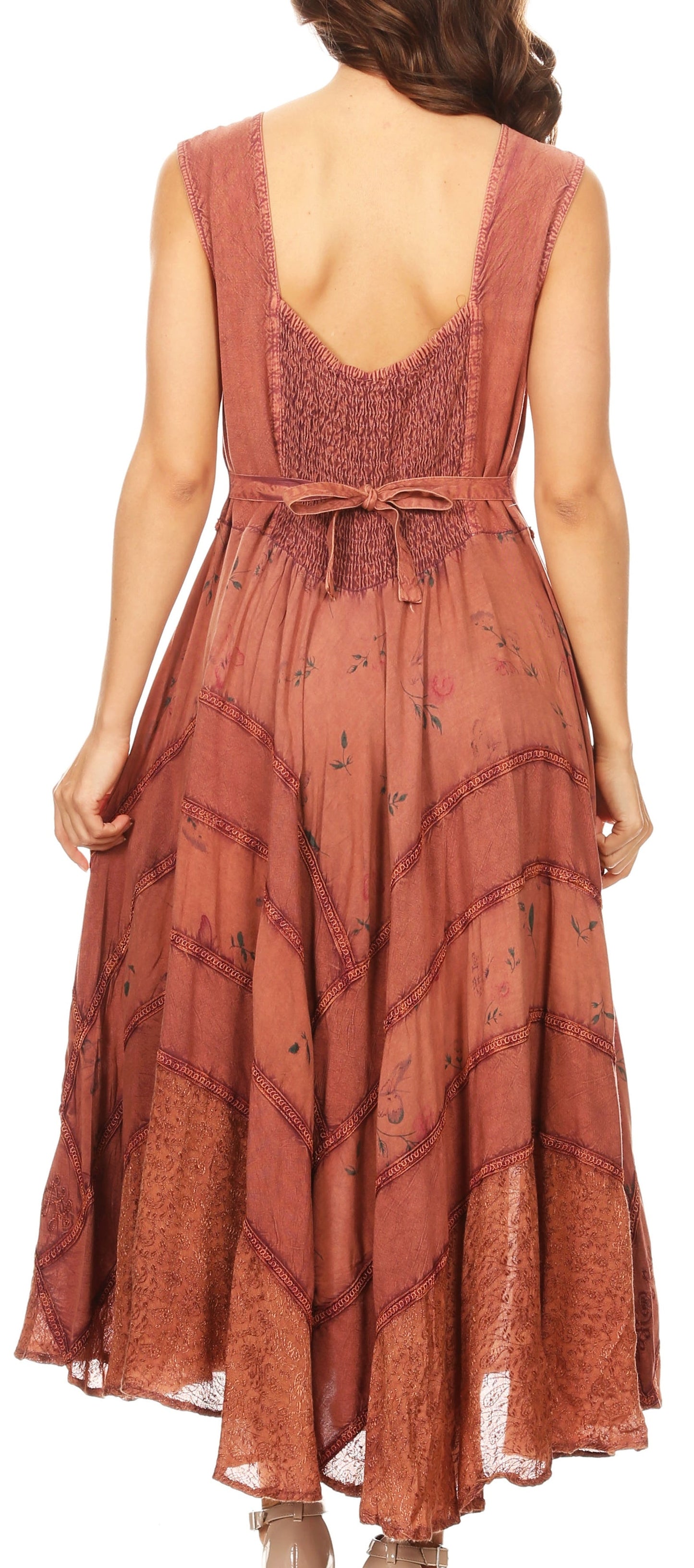 Sakkas Garden Goddess Corset Style Dress
