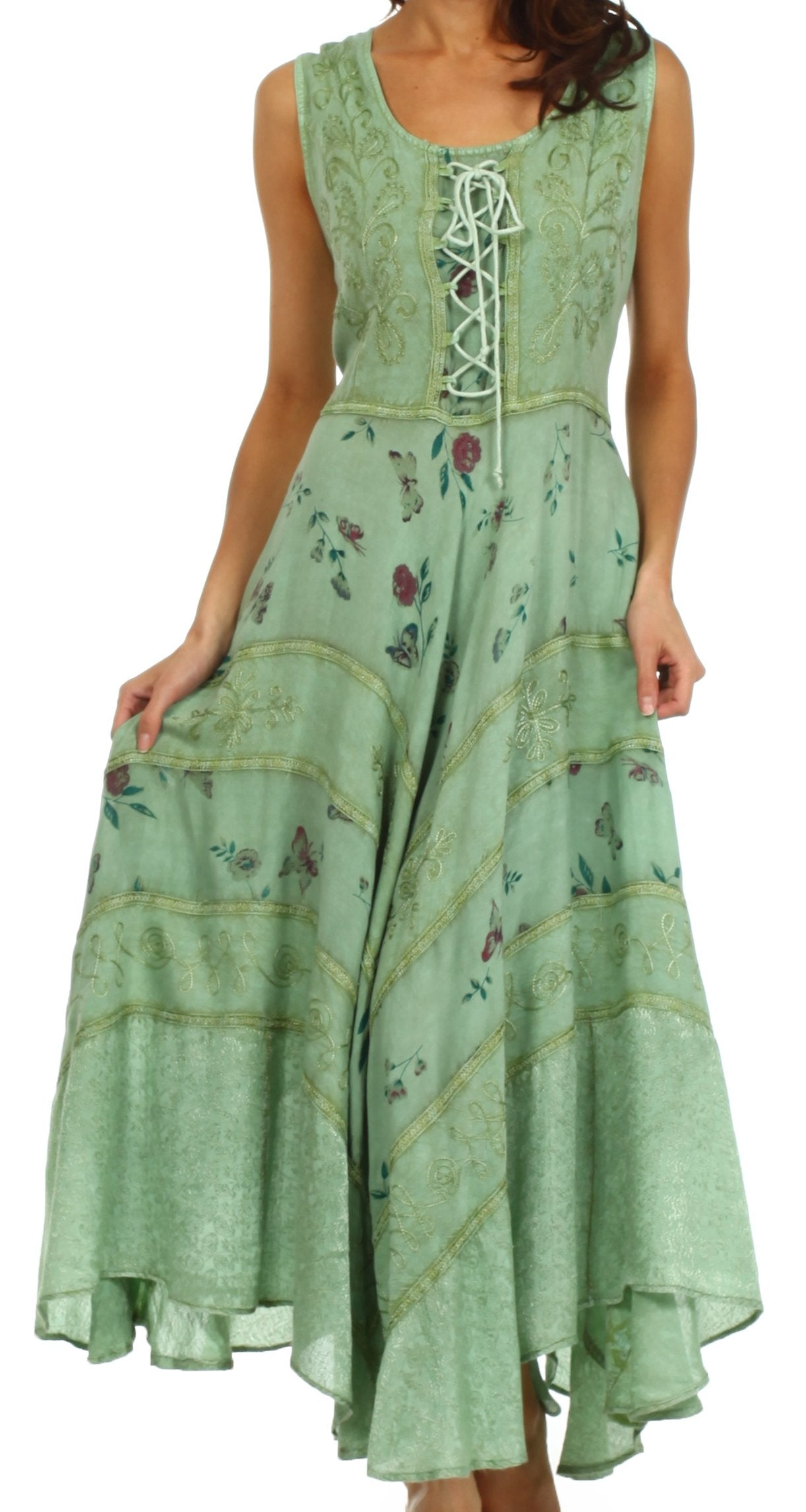 Sakkas Garden Goddess Corset Style Dress