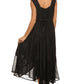 Sakkas Kevina Stonewashed Rayon Embroidered Dress